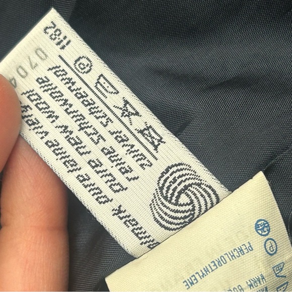 Guy‎ Laroche Navy wool long coat - Picture 5 of 6